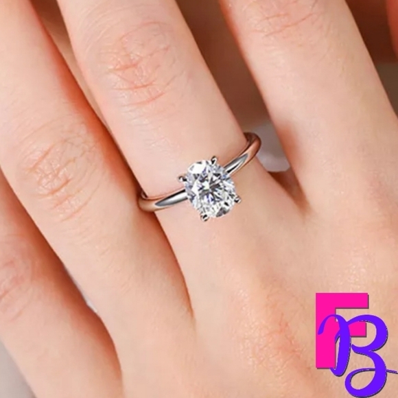 2 CT Moissanite Oval Engagement Ring Anniversary Birthday Gift - Picture 14 of 17